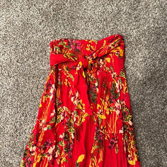 Free People One Aloha Printed Wide Leg Flare Pants - Picture 6 of 7